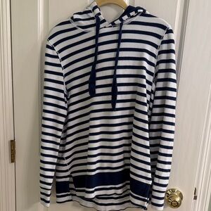 Striped Navy and White Women’s Hoodie